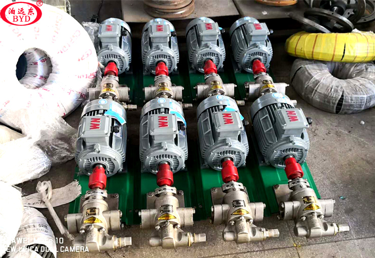真给力！韶关用户定制的KCB-83.3不锈钢齿轮泵准时到达用户厂里